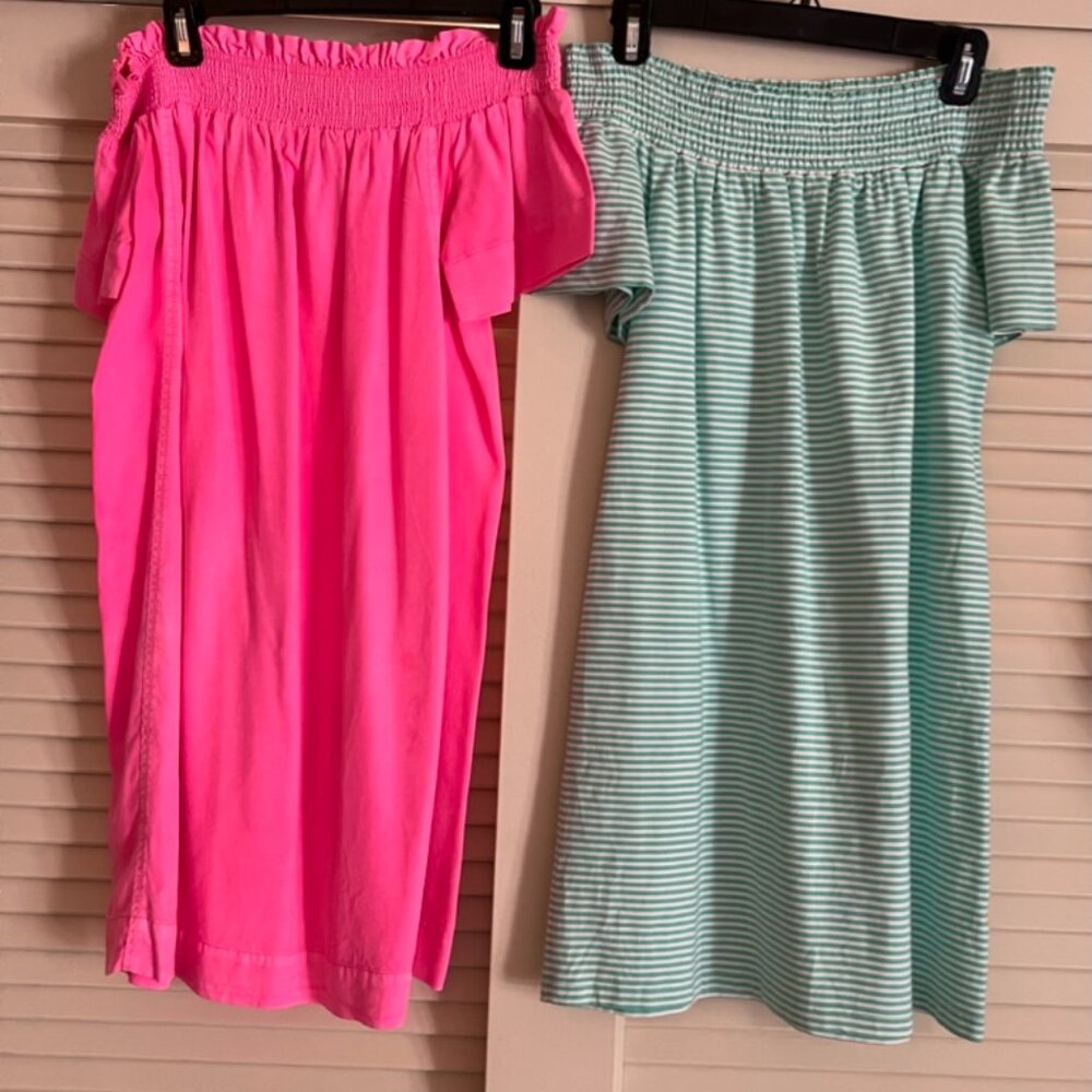 TWO Vineyard Vines Off the Shoulder Dresses